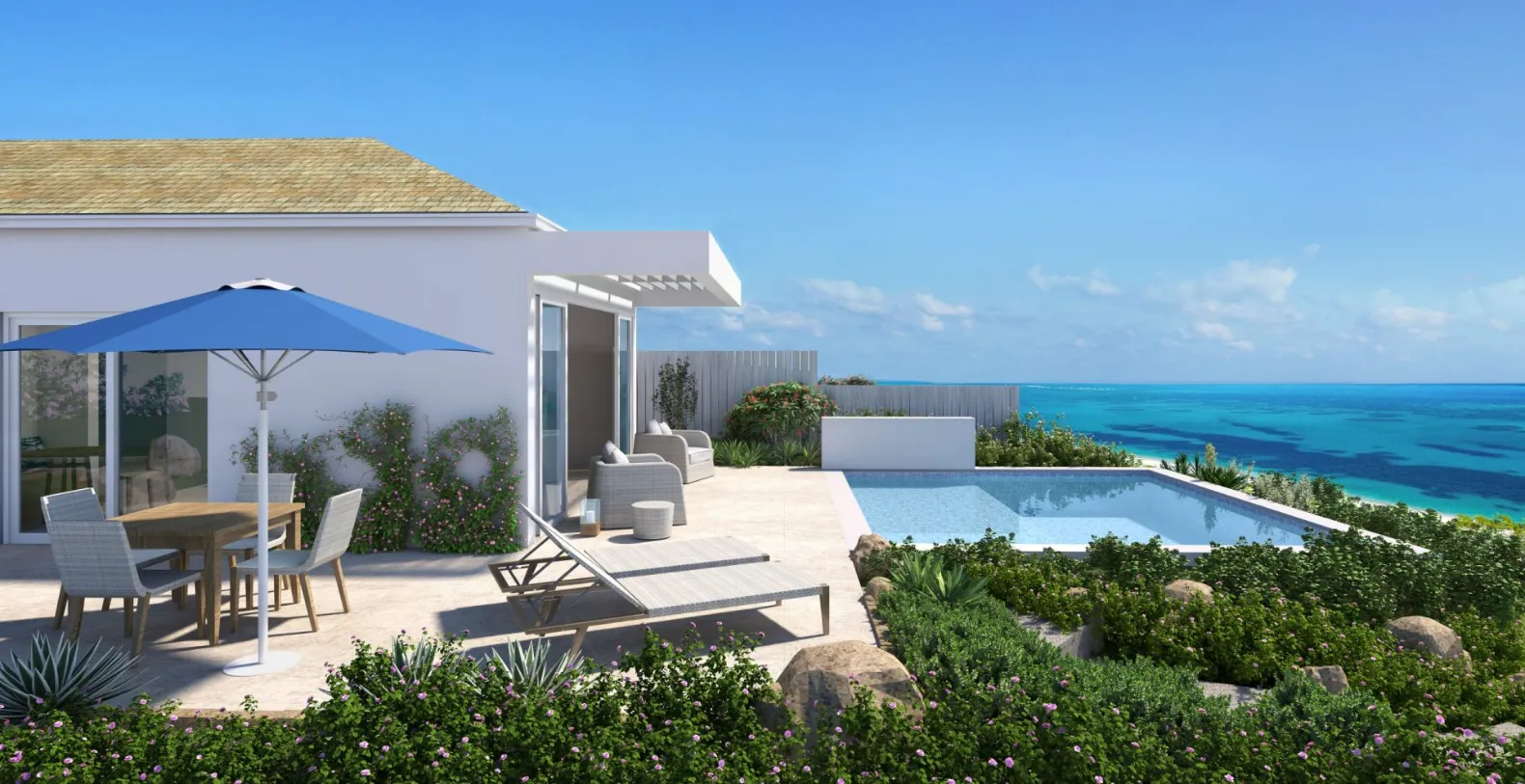 Secluded Beachfront Cottage Turks & Caicos Villa Rental